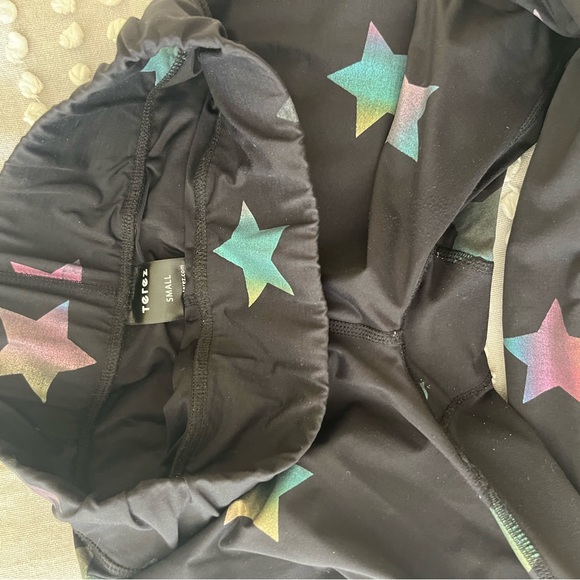 Terez rainbow foil Star black leggings size small - Picture 6 of 6